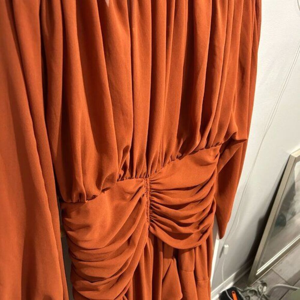 Tiered Ruffle Hem Maxi Dress Brown - Picture 10 of 11